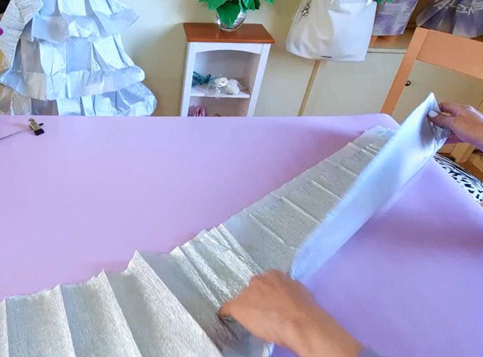 Rok van crepepapier maken