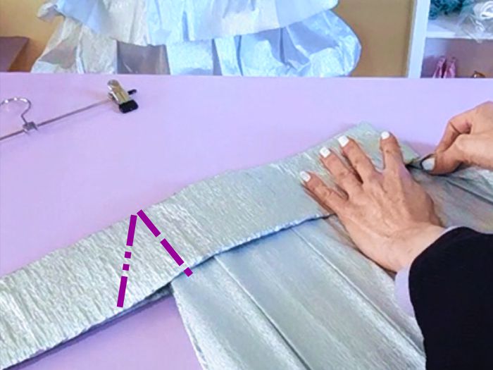 Rok van crepepapier maken