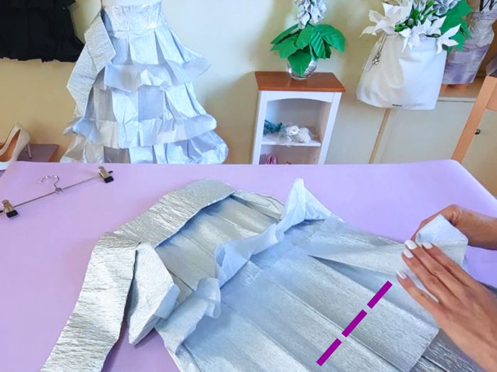 Rok van crepepapier maken