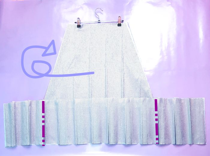 Rok van crepepapier maken