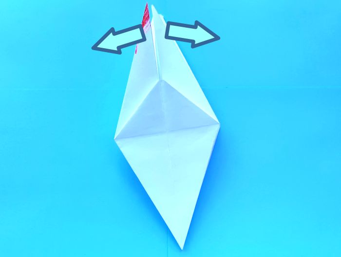 Origami Kuifibis vouwen