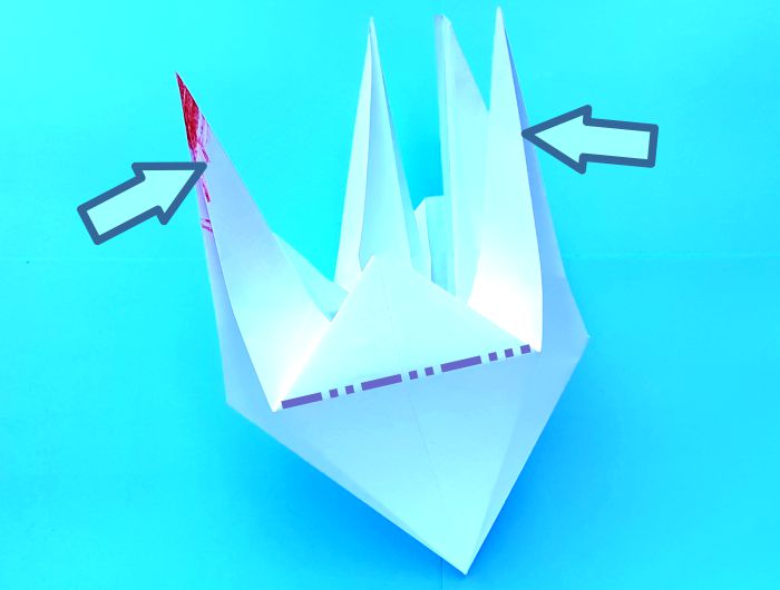 Origami Kuifibis vouwen