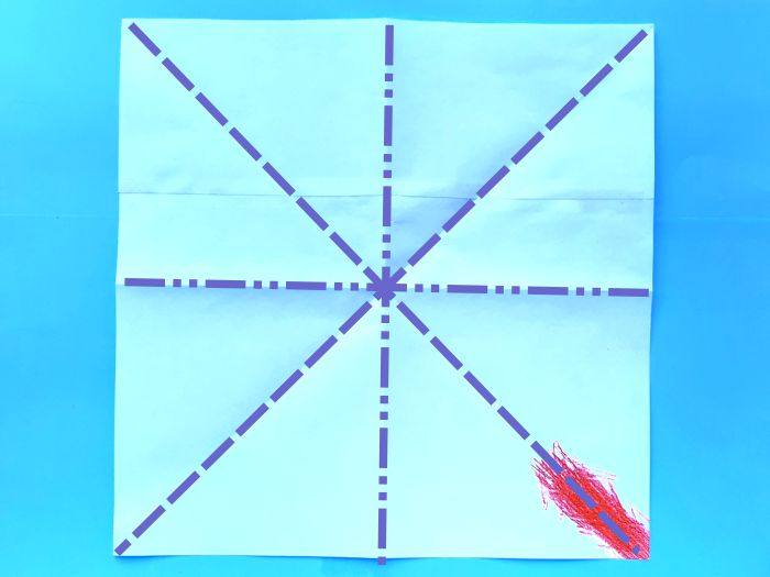 Origami Kuifibis vouwen