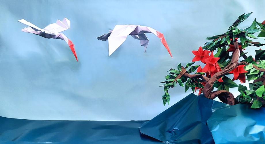 Origami Ibis Vogels