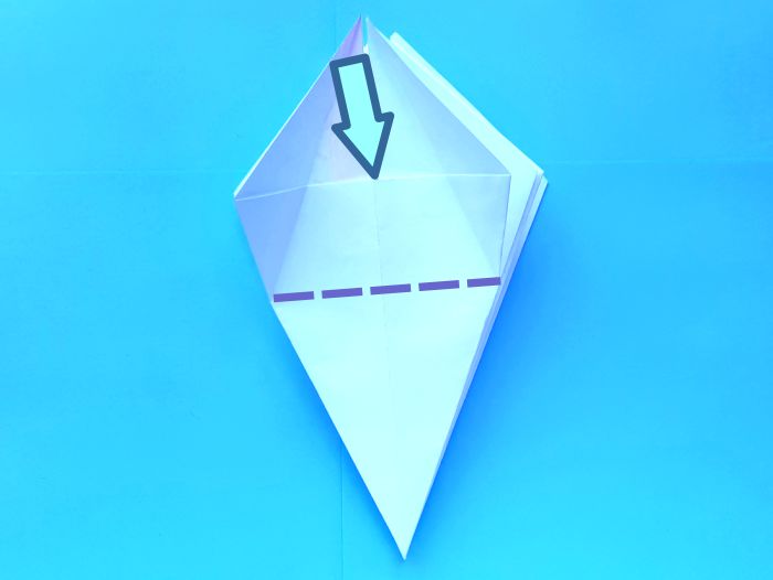Origami Kuifibis vouwen