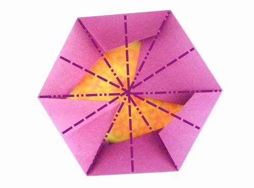 Folding an Origami Crocus flower Folding an Origami Crocus flower