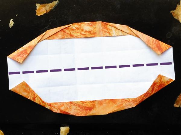 Origami croissant maken Origami croissant maken