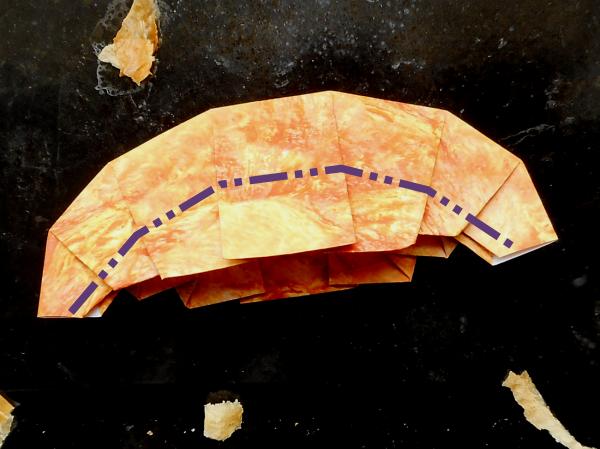 Origami croissant maken Origami croissant maken