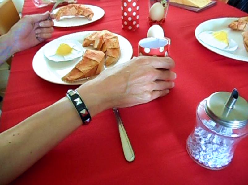 Origami breakfast table