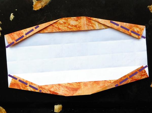 Origami croissant maken Origami croissant maken