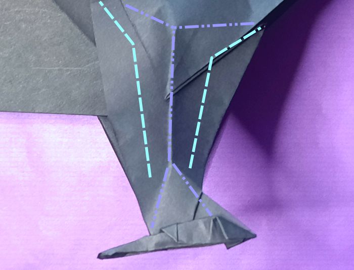 Origami Kraai vouwen