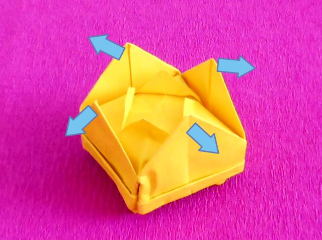 Origami kroontje vouwen