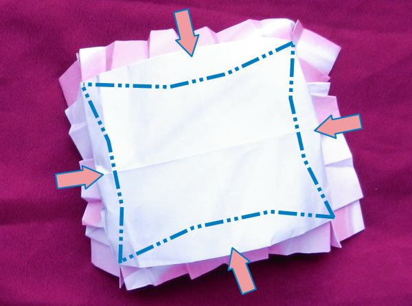 Fold an Origami cushion