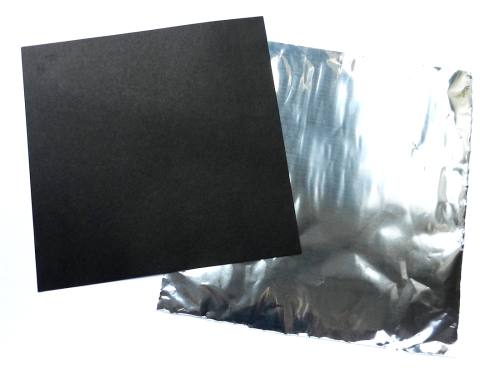 zwart papier en aluminiumfolie zwart papier en aluminiumfolie