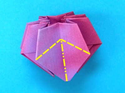 Origami Dahlia Bloem vouwen