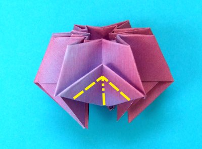 Origami Dahlia Bloem vouwen