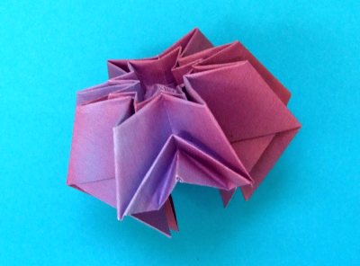 Origami Dahlia Bloem vouwen