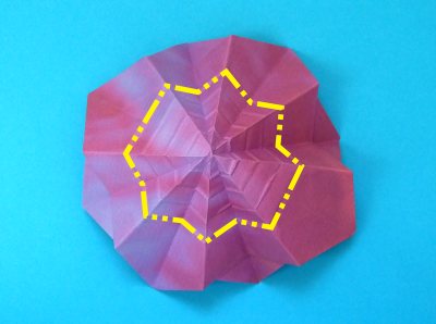 Origami Dahlia Bloem vouwen