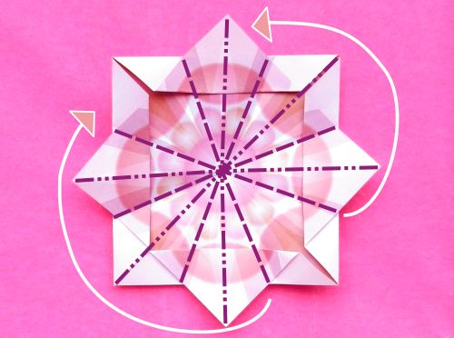 Make Origami Dahlia flowers Make Origami Dahlia flowers