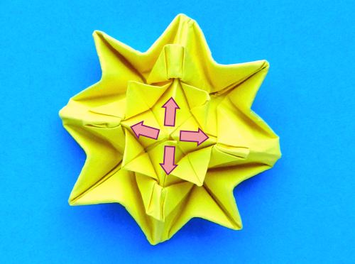 Fold an Origami Dandelion flower Fold an Origami Dandelion flower