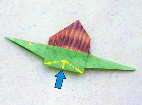 origami Dimetrodon folding instructions