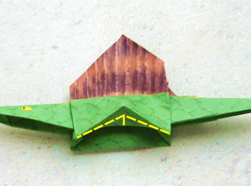 origami Dimetrodon folding instructions