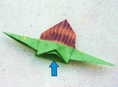 origami Dimetrodon folding instructions