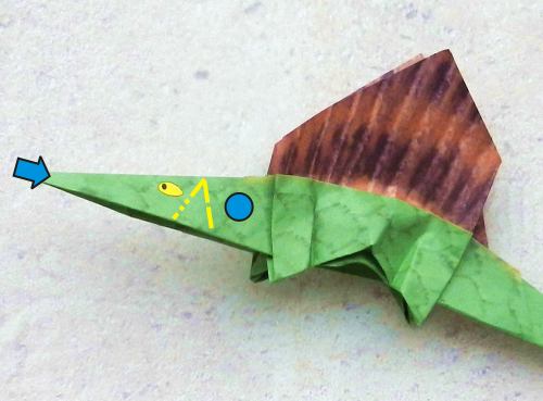 origami Dimetrodon folding instructions