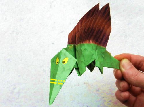 origami Dimetrodon folding instructions