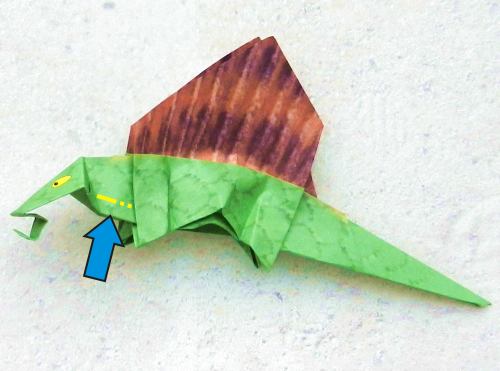 origami Dimetrodon folding instructions