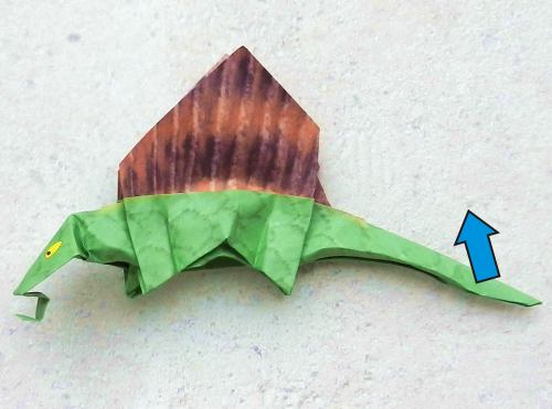 origami Dimetrodon folding instructions