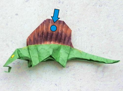 origami Dimetrodon folding instructions