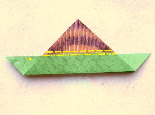 origami Dimetrodon folding instructions