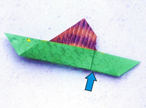 origami Dimetrodon folding instructions