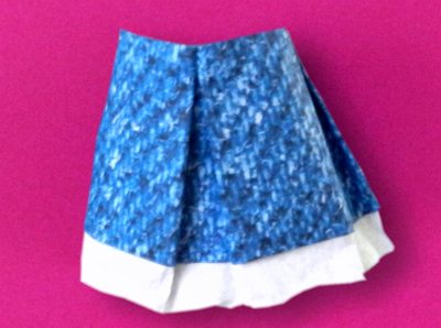 origami denim skirt