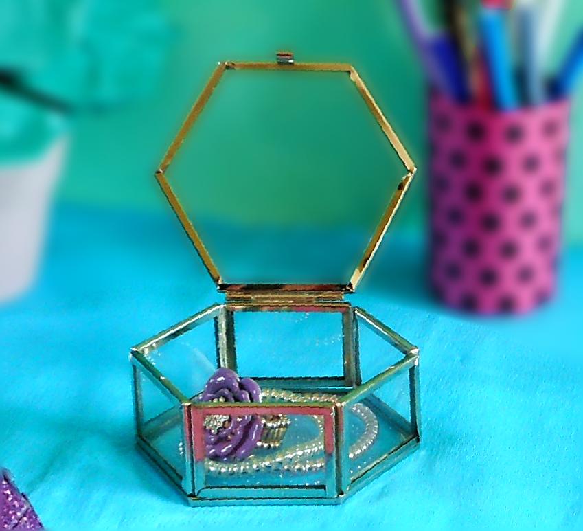 Glass Diamond Jewelry Box