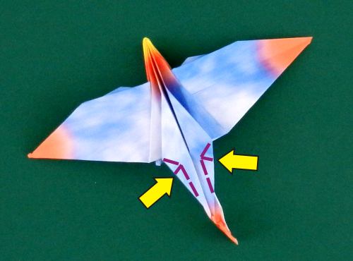 how to fold an origami Dimorphodon