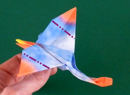 how to fold an origami Dimorphodon