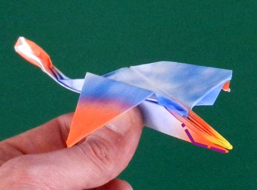 how to fold an origami Dimorphodon