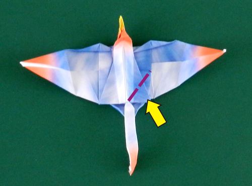 how to fold an origami Dimorphodon