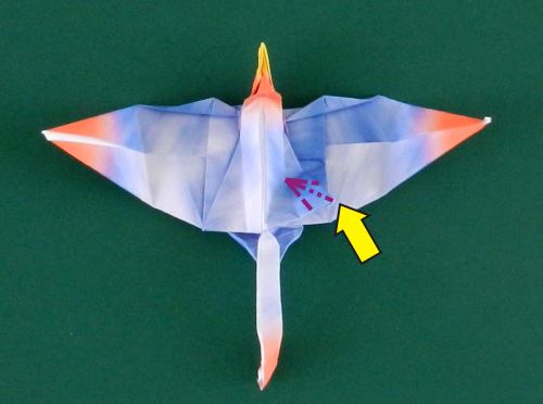 how to fold an origami Dimorphodon