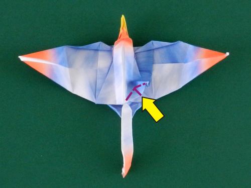 how to fold an origami Dimorphodon