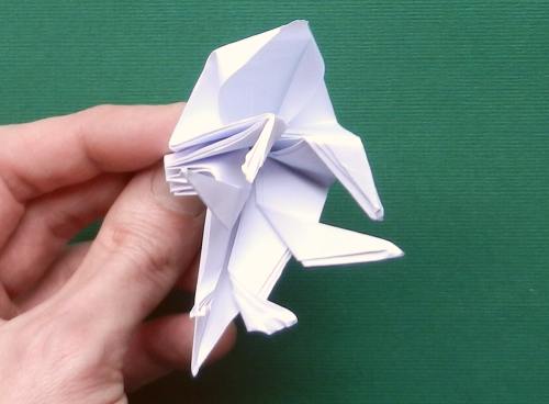 Origami Velociraptor folding diagrams