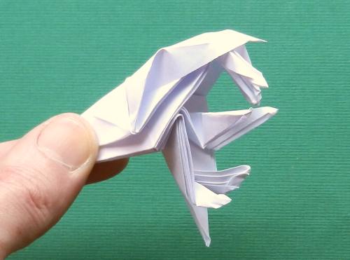 Origami Velociraptor folding diagrams