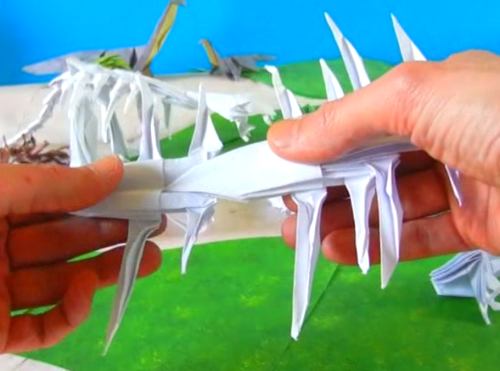 Origami Velociraptor folding diagrams