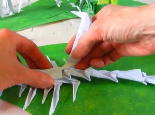 Origami Velociraptor folding diagrams