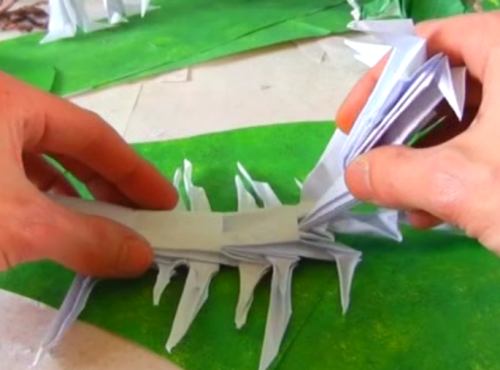 Origami Velociraptor folding diagrams