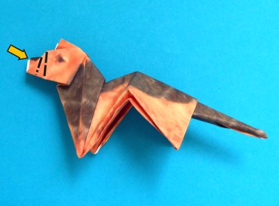 step by step origami dog folding instructions