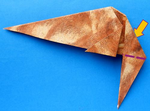 Een Origami hond vouwen