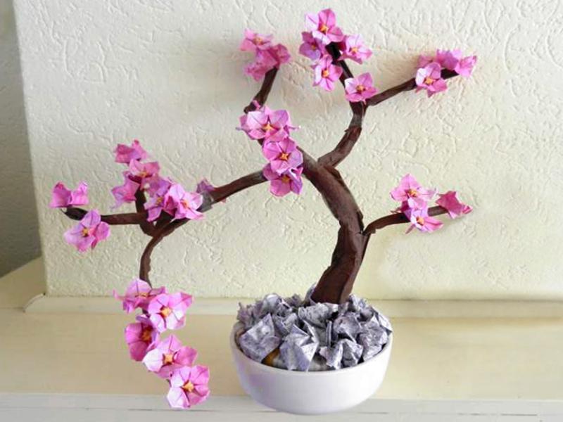 Bonsai Origami Dogwood Tree